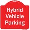 Signmission Hybrid Vehicle Parking Heavy-Gauge Aluminum Architectural Sign, 18" x 18", RW-1818-9835 A-DES-RW-1818-9835 - alternate 1